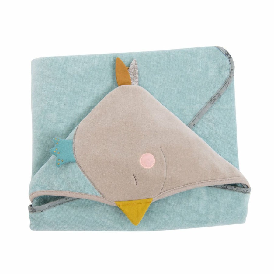 Gifts * | Moulin Roty Le Voyage D'Olga Hooded Goose Baby Towel Baby Bathtime