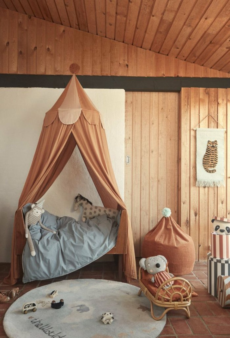 Kids Interiors & Decor * | Oyoy Ronja Organic Cotton Canopy Rose