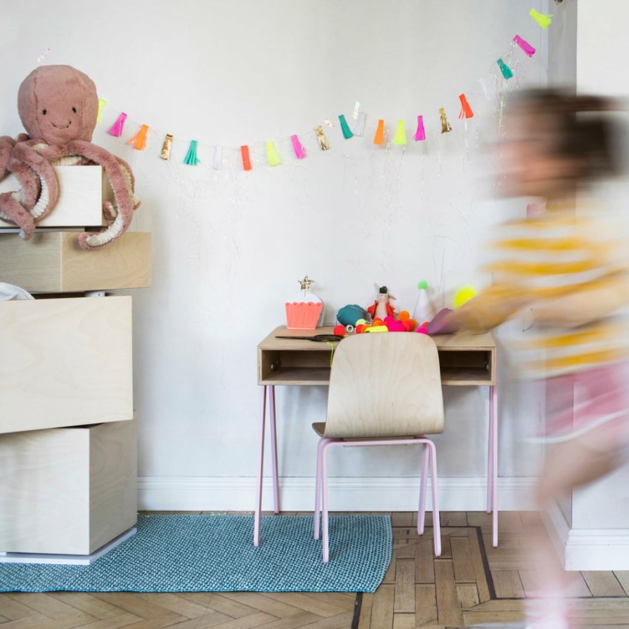 Kids Furniture * | Kids Desks & Stools In2Wood Kids Desk Pink