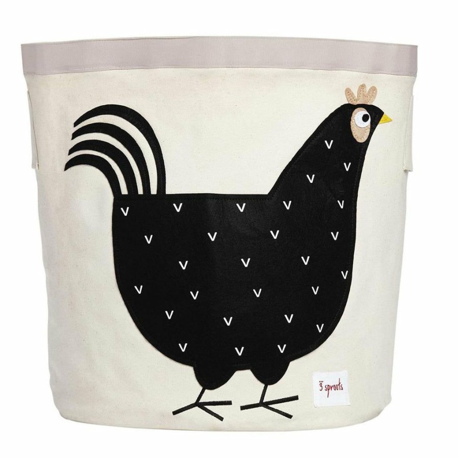 Kids Interiors & Decor * | Toy Storage Baskets 3 Sprouts Toy Storage Bin Black Hen