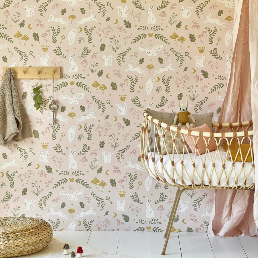 Kids Interiors & Decor * | Hibou Home Woodland Wonders Wallpaper New Arrivals