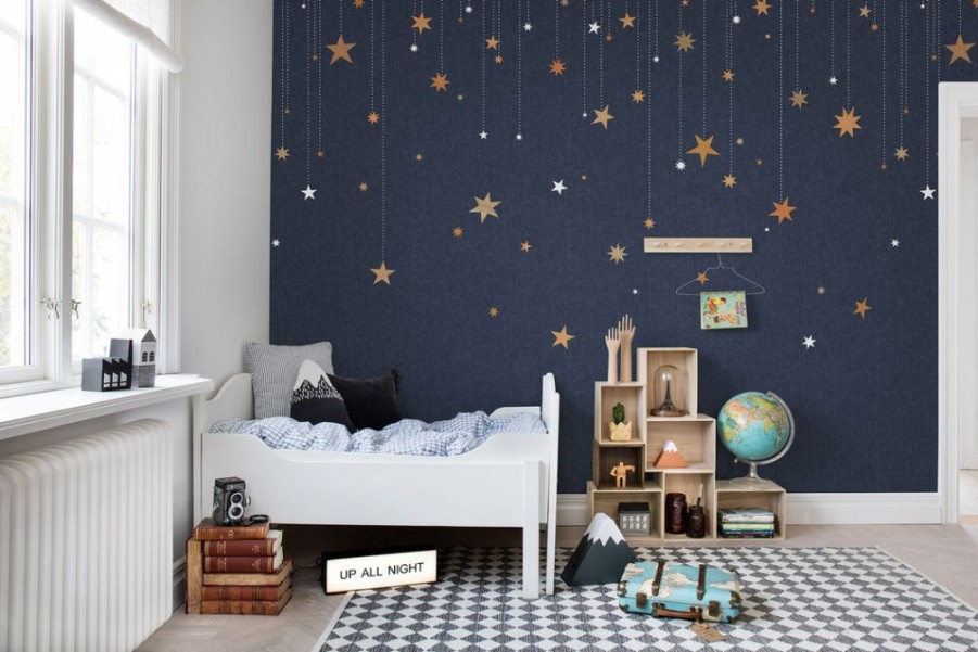 Kids Interiors & Decor * | Rebel Walls Kids Wallpaper Kids Custom Wall Mural Stargazing