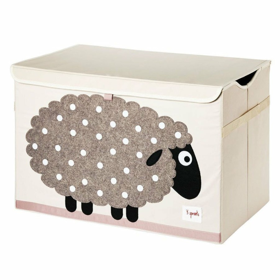 Kids Interiors & Decor * | 3 Sprouts Large Toy Chest Sheep