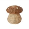 Kids Interiors & Decor * | Oyoy Mushroom Basket In Natural Toy Storage Baskets