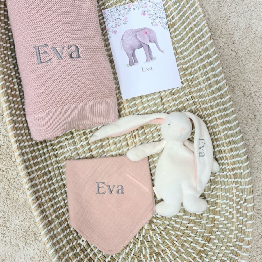 Gifts * | Personalised Bibs Bandana Bib Blush New Arrivals