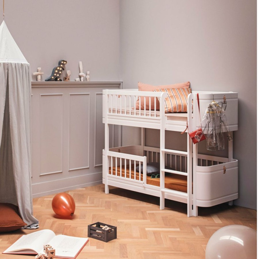 Kids Furniture * | Oliver Furniture Wood Mini+ Low Bunk Bed White