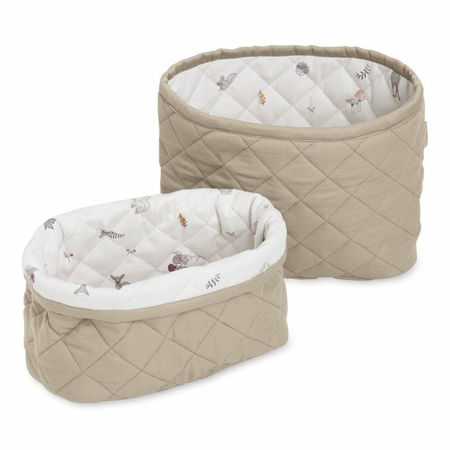 Kids Interiors & Decor * | Nursery Storage Caddy'S Cam Cam Copenhagen Quilted Storage Basket Set Hazel