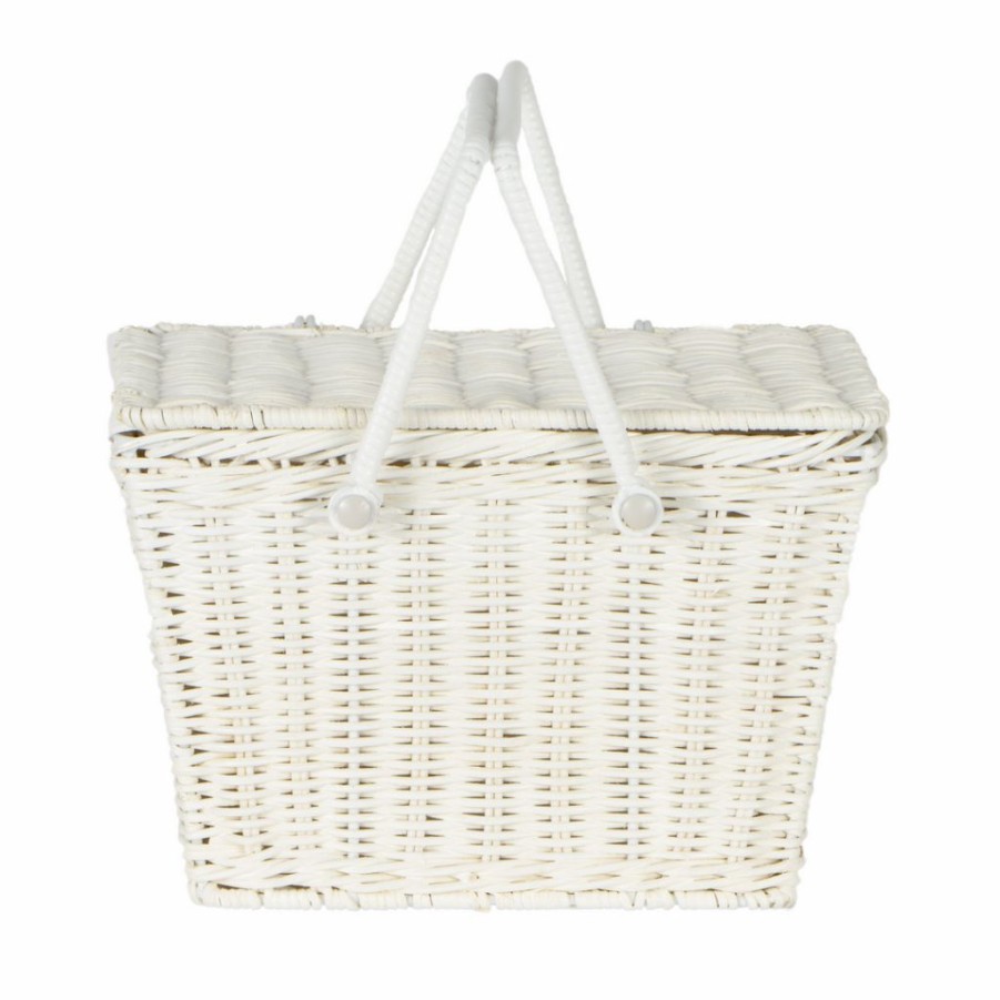 Gifts * | Gifts For Older Kids Olli Ella Piki Rattan Basket White