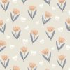 Kids Interiors & Decor * | Hibou Home Fleur Peach Wallpaper