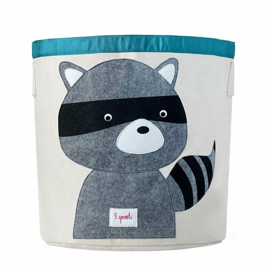 Kids Interiors & Decor * | Toy Storage Baskets 3 Sprouts Toy Storage Bin Raccoon