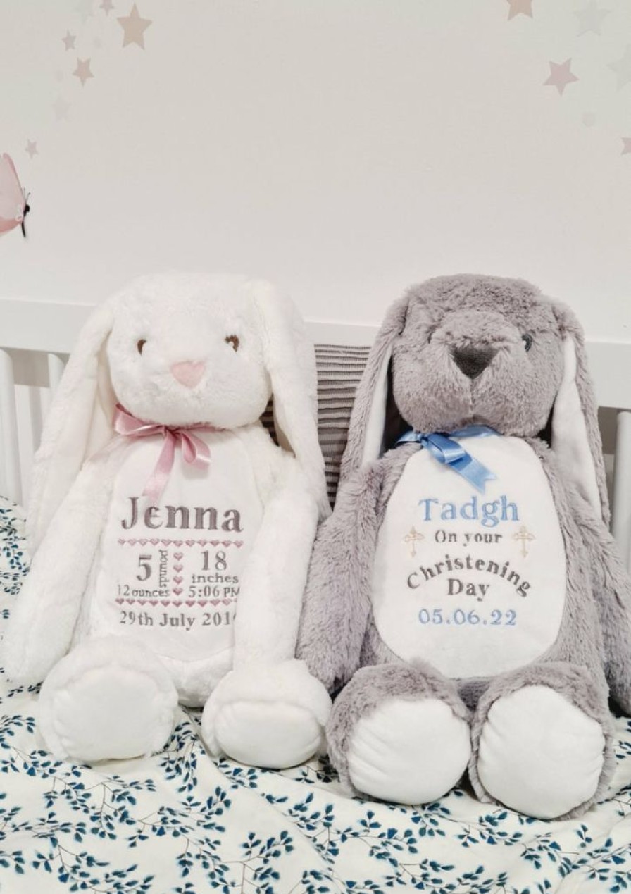 Gifts * | Soft Toys Cherish Me Personalised Bunny Christening Day