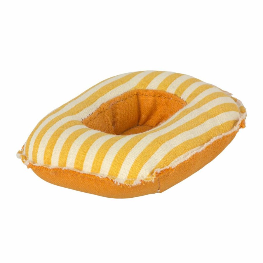 Gifts * | Maileg Rubber Boat Yellow Stripe Maileg Mice & Bunnies