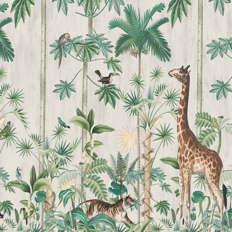 Kids Interiors & Decor * | Rebel Walls Kids Wallpaper Kids Custom Wall Mural Giraffe Stroll