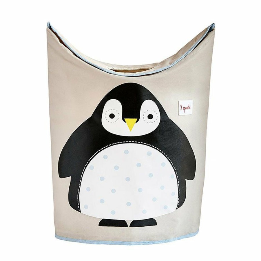 Kids Interiors & Decor * | 3 Sprouts Laundry Hamper Penguin Bath Storage & Laundry Hampers