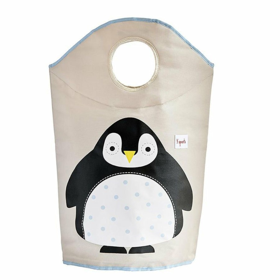 Kids Interiors & Decor * | 3 Sprouts Laundry Hamper Penguin Bath Storage & Laundry Hampers