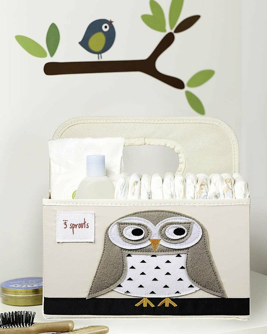 Kids Interiors & Decor * | 3 Sprouts Diaper Caddy Owl