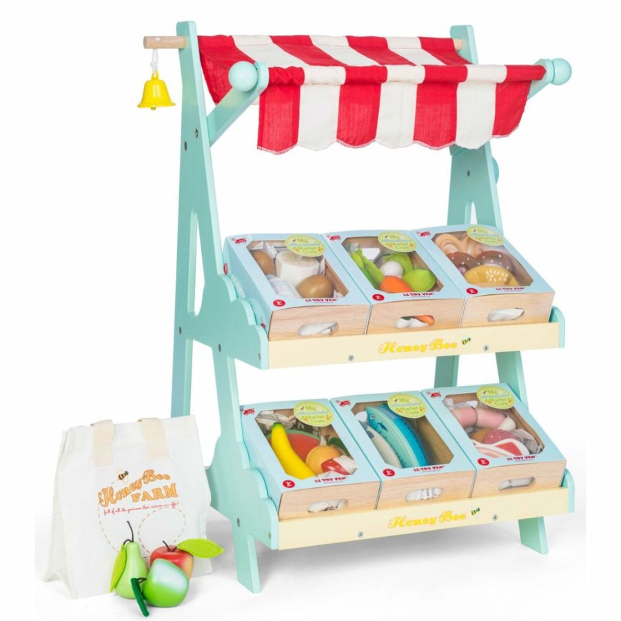 Gifts * | Le Toy Van Honeybake Wooden Toys Market Stall