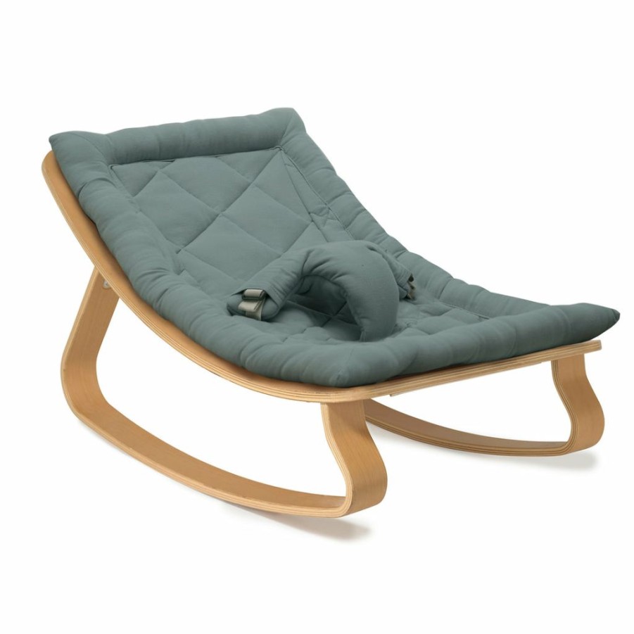 For Baby * | Charlie Crane Levo Baby Rocker Beech + Orage Cushion New Arrivals