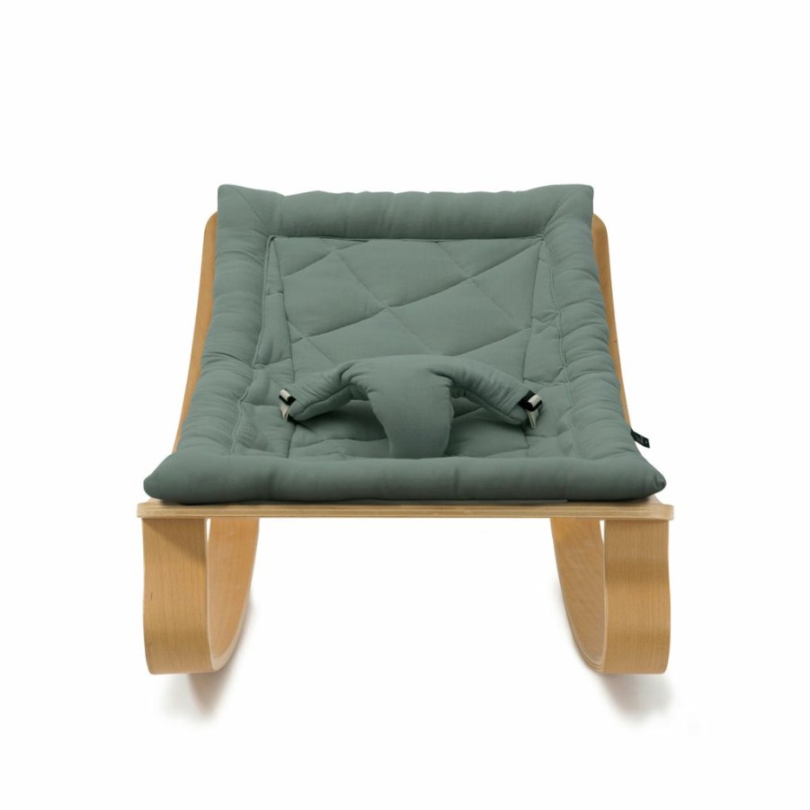 For Baby * | Charlie Crane Levo Baby Rocker Beech + Orage Cushion New Arrivals