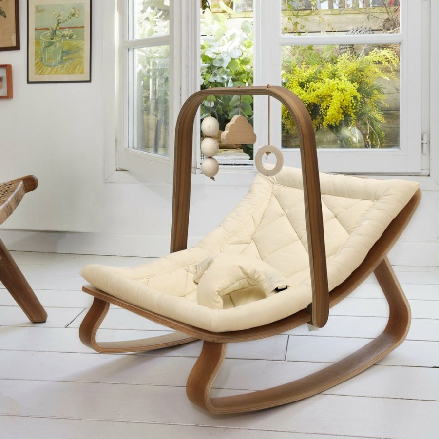 For Baby * | Bouncers & Baby Chairs Charlie Crane Levo Wooden Walnut Toy Arch