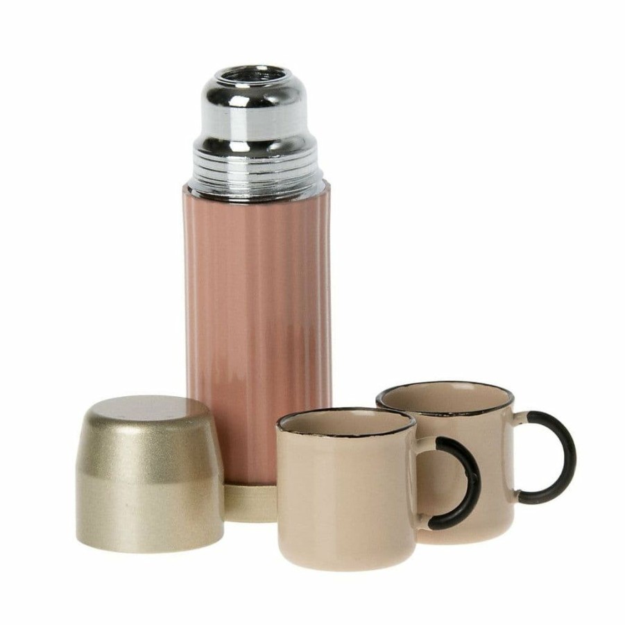 Gifts * | New Arrivals Maileg Thermos & Cups Soft Coral