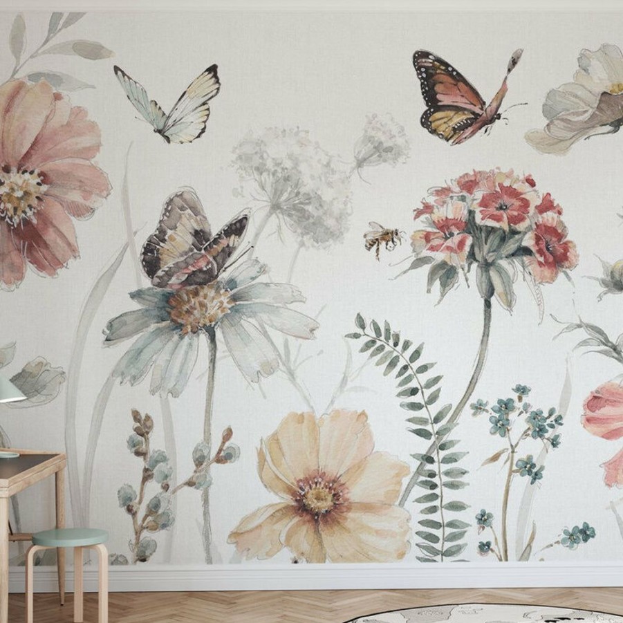 Kids Interiors & Decor * | Photowall Kids Custom Wall Mural Wild Flowers New Arrivals