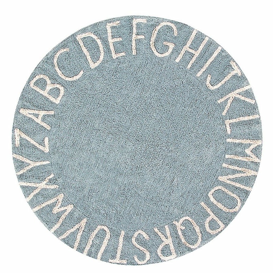 Kids Interiors & Decor * | Lorena Canals Machine Washable Rug Abc Blue/Natural