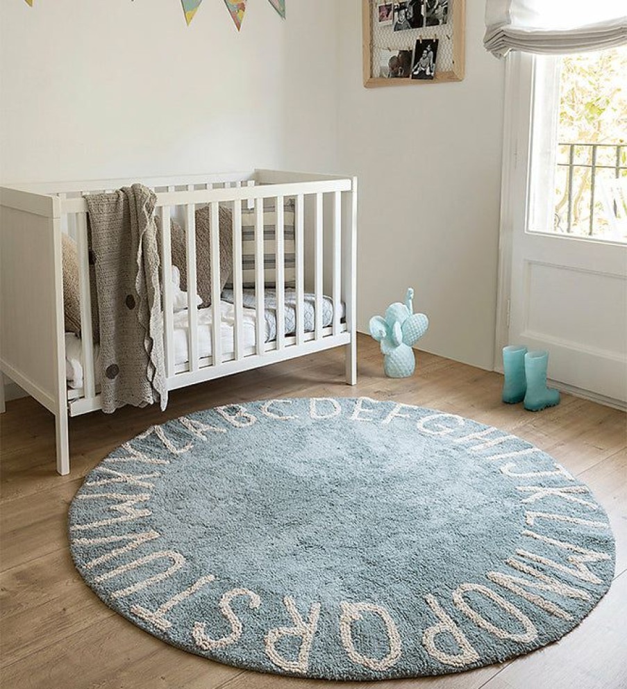 Kids Interiors & Decor * | Lorena Canals Machine Washable Rug Abc Blue/Natural