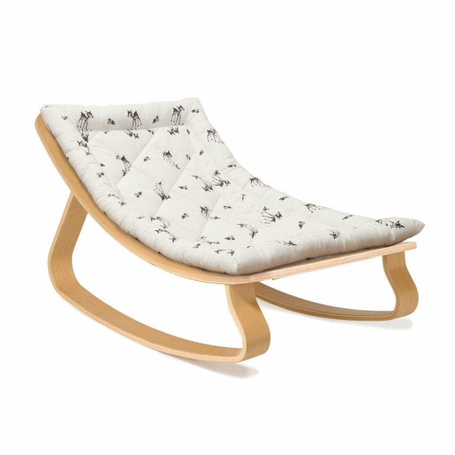 For Baby * | Charlie Crane Levo Baby Rocker Beech + Fawn Cushion