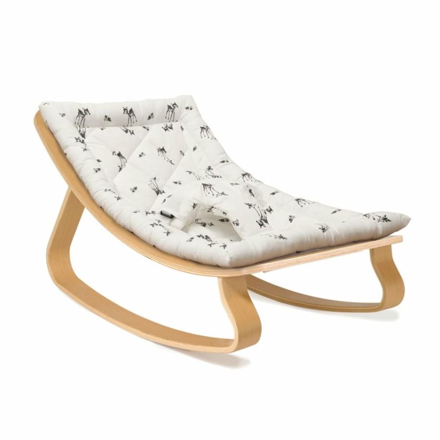 For Baby * | Charlie Crane Levo Baby Rocker Beech + Fawn Cushion