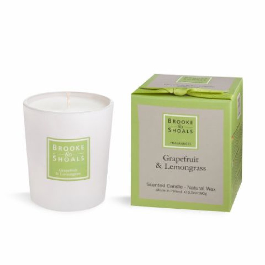 Gifts * | Brooke & Shoals Scented Candle Grapefruit & Lemongrass Candles & Diffusers