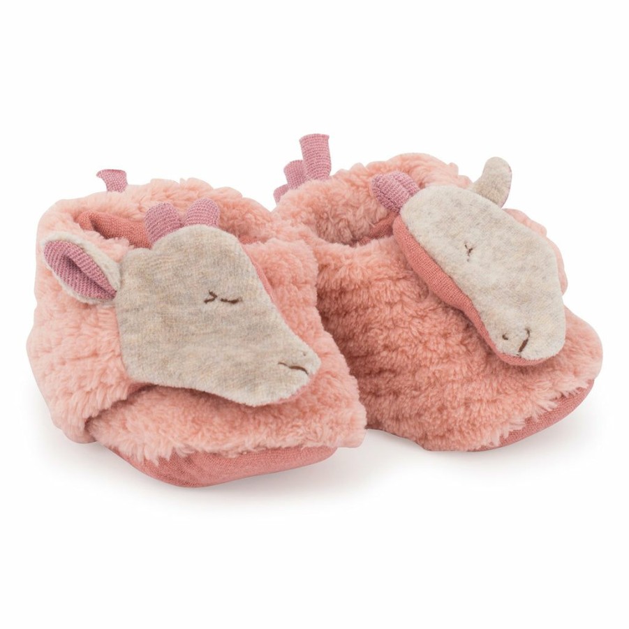 Gifts * | Moulin Roty Soft Baby Slippers Giraffe