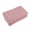 Kids Interiors & Decor * | Toffee Moon Bedding Cable Knit Cotton Baby Blanket Dawn Pink