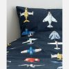 Kids Interiors & Decor * | Studio Ditte New Arrivals Airplane Bedding Set Dark Single