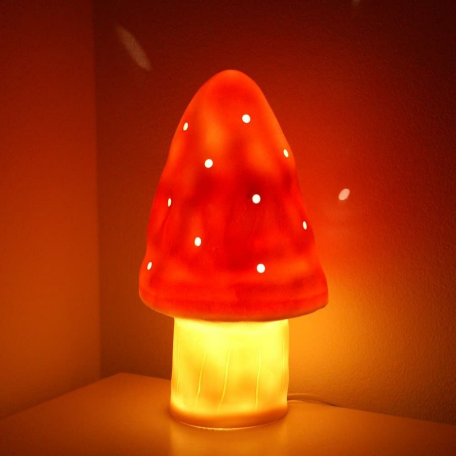 Kids Interiors & Decor * | Heico Mushroom Lamp Red Lighting