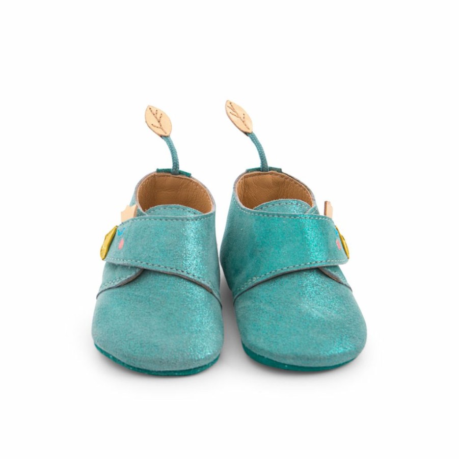 Gifts * | Moulin Roty Blue Goose Baby Shoes