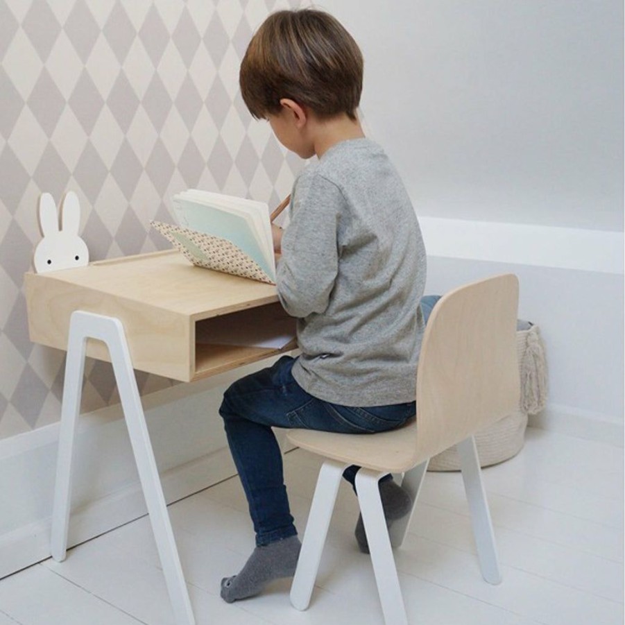 Kids Furniture * | In2Wood Kids Desk White Kids Desks & Stools