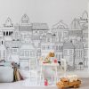 Kids Interiors & Decor * | Rebel Walls Kids Wallpaper Kids Custom Wall Mural London Houses