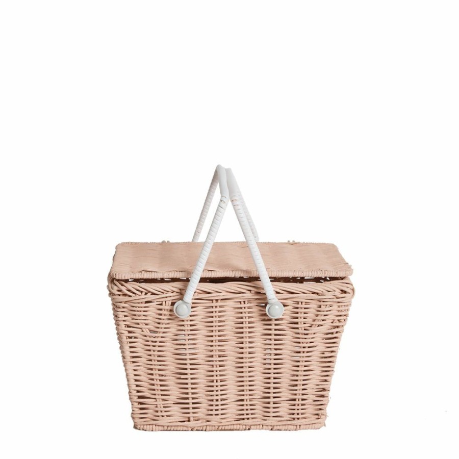 Gifts * | Gifts For Older Kids Olli Ella Piki Rattan Basket Rose