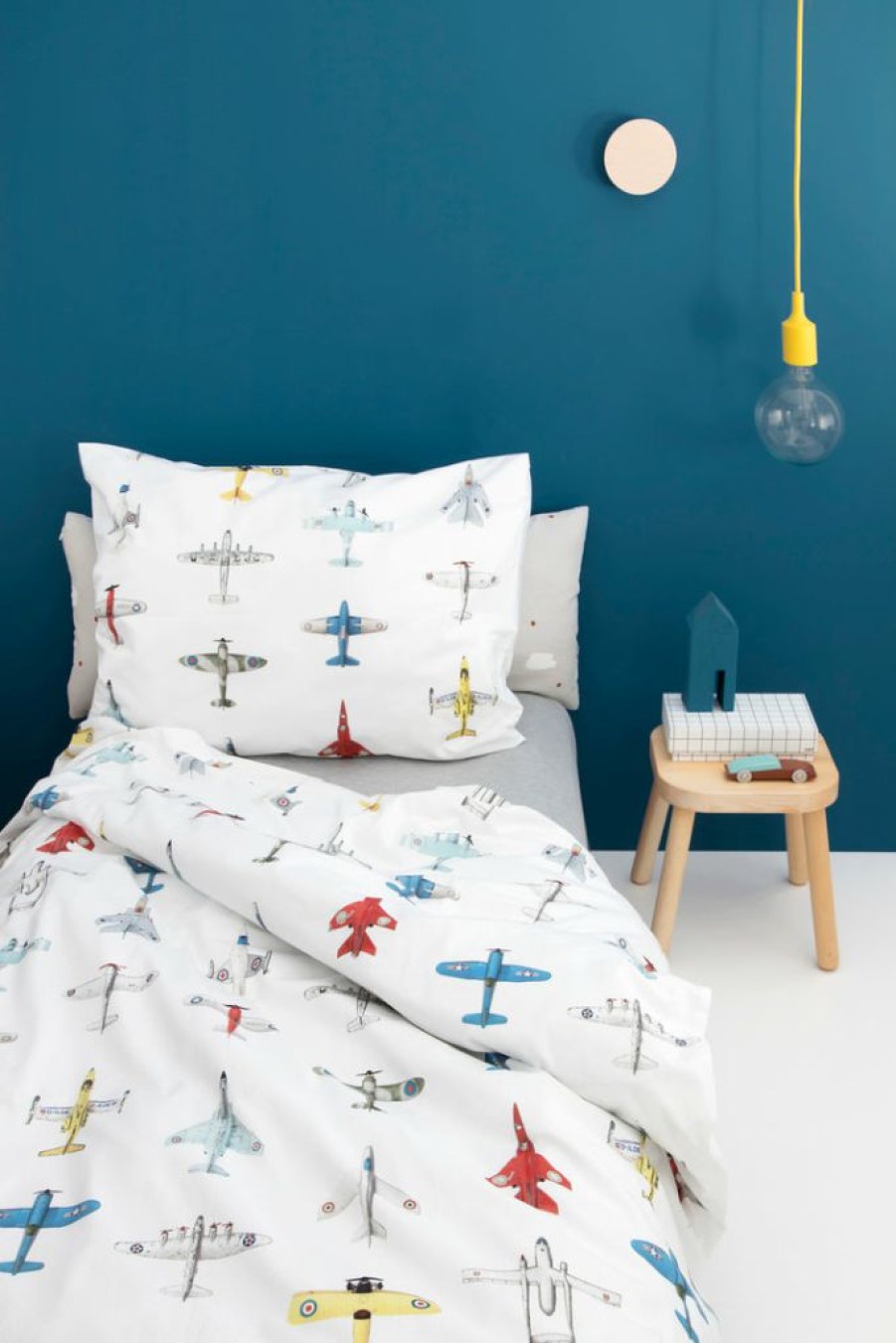 Kids Interiors & Decor * | Studio Ditte Airplane Bedding Set Single