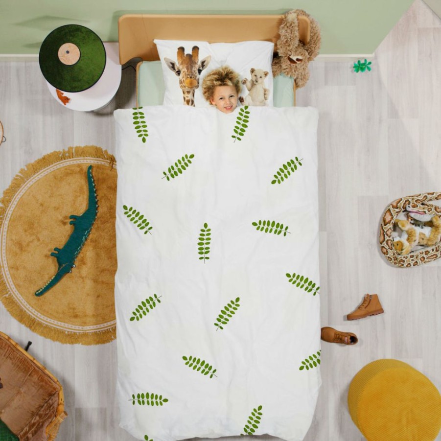 Kids Interiors & Decor * | Snurk Wild Friends Organic Bedding Set New Arrivals