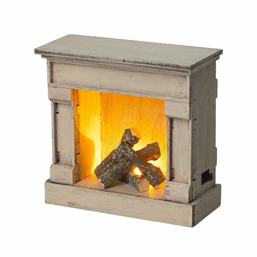 Gifts * | New Arrivals Maileg Fireplace Off White