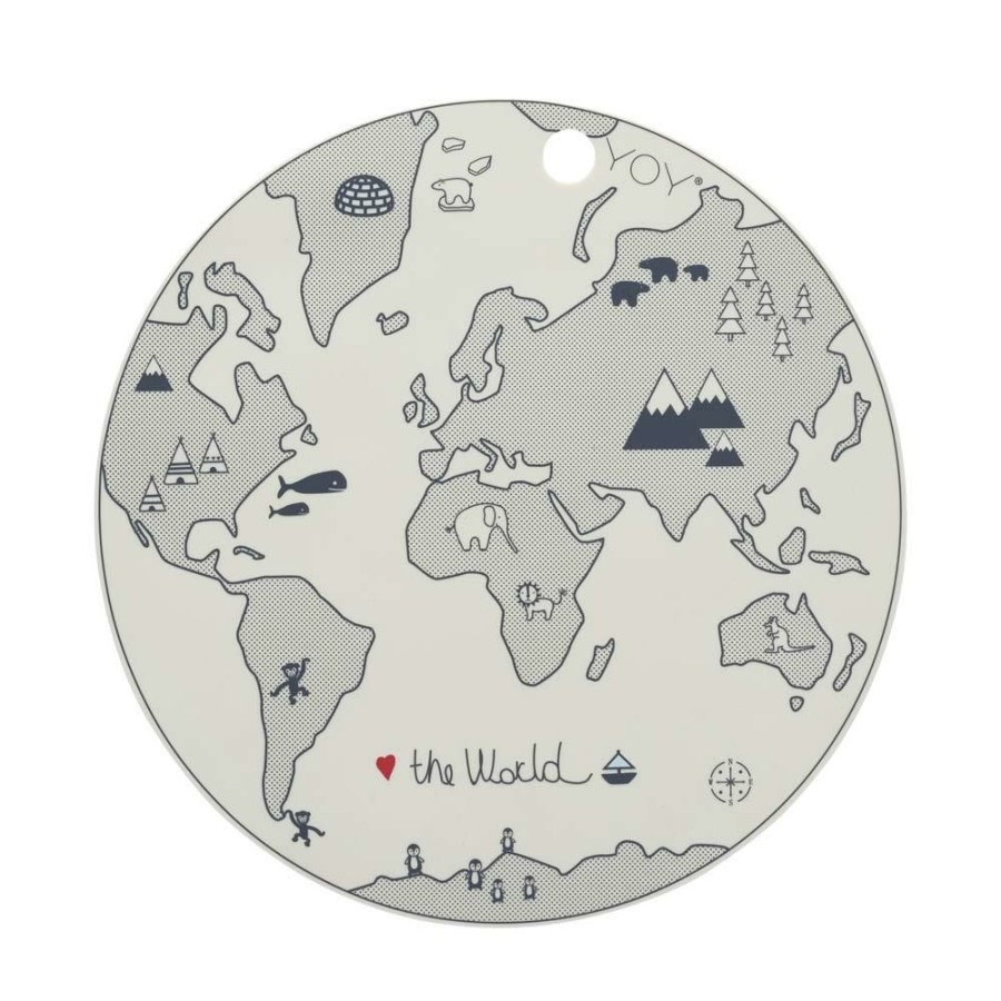 Kids Interiors & Decor * | Tablewear Oyoy World Placemat Offwhite