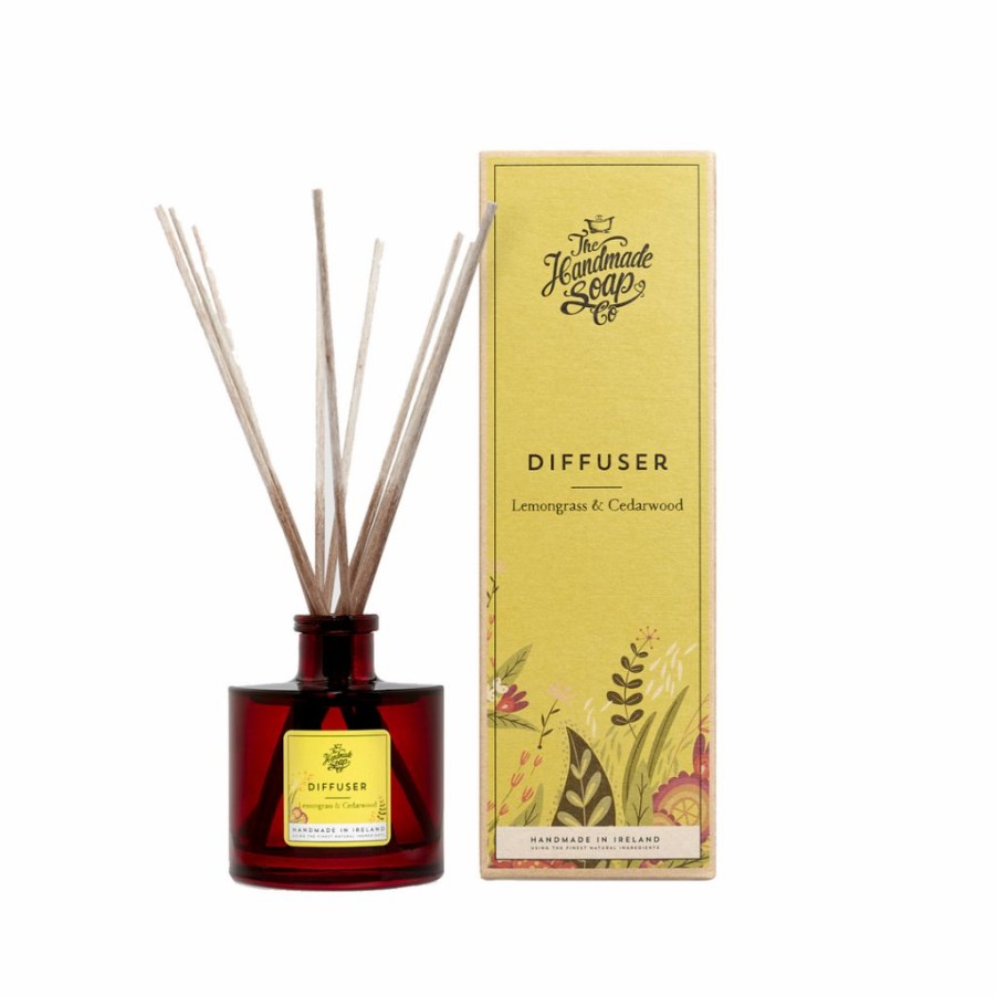 Gifts * | The Handmade Soap Company Reed Diffuser Lemongrass & Cedarwood Candles & Diffusers