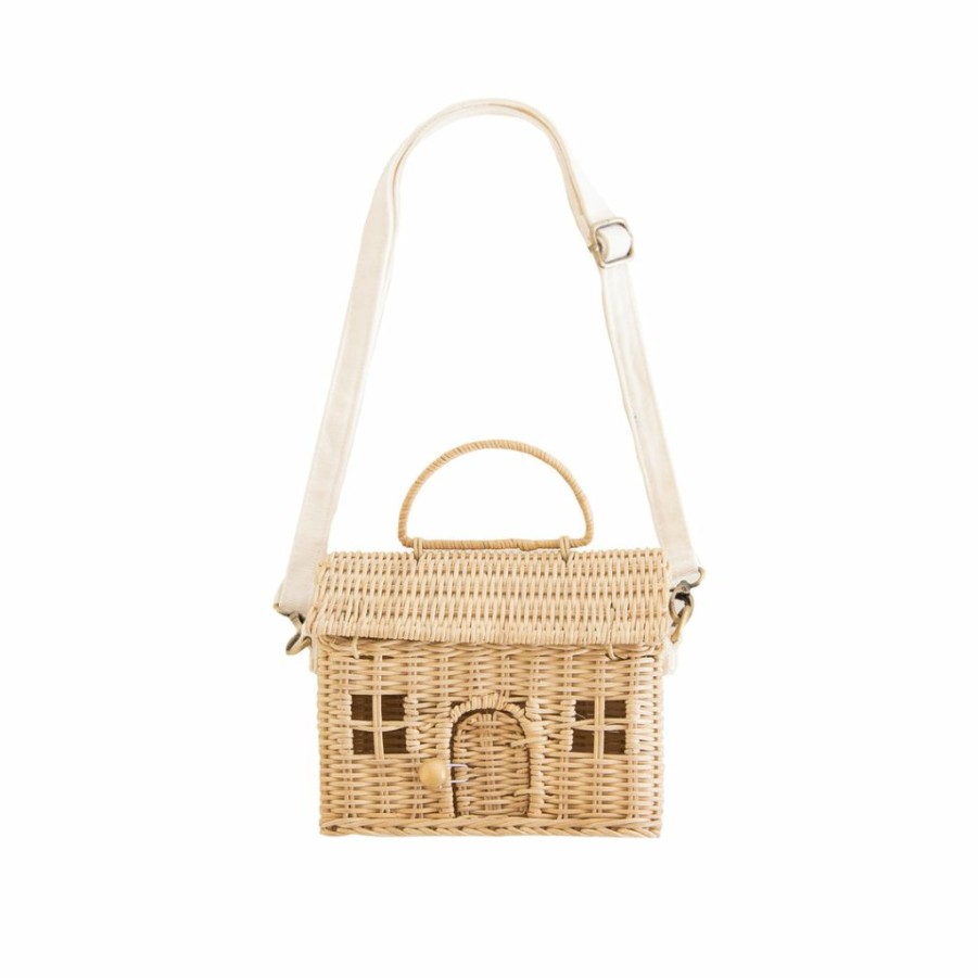 Kids Interiors & Decor * | Olli Ella Casa Bag Straw Toy Storage Baskets