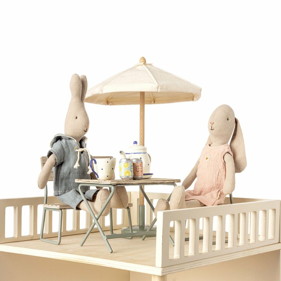 Gifts * | Maileg Garden Furniture Table, Chair & Bench Set Maileg Mice & Bunnies