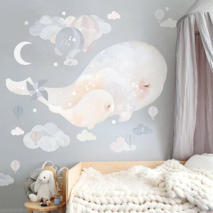 Kids Interiors & Decor * | Schmooks Beluga Whales Wall Stickers