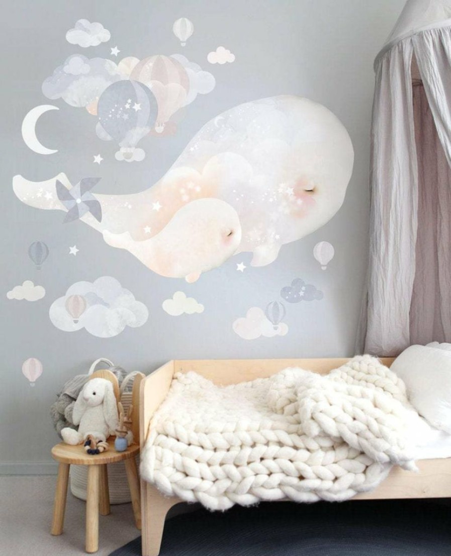 Kids Interiors & Decor * | Schmooks Beluga Whales Wall Stickers