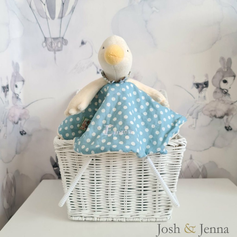 Gifts * | Baby Teething Toys & Comforters Moulin Roty Personalised Jeanne Duck Comforter