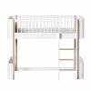 Kids Furniture * | Kids Beds Oliver Furniture Mini+ Low Loft Bed White/Oak